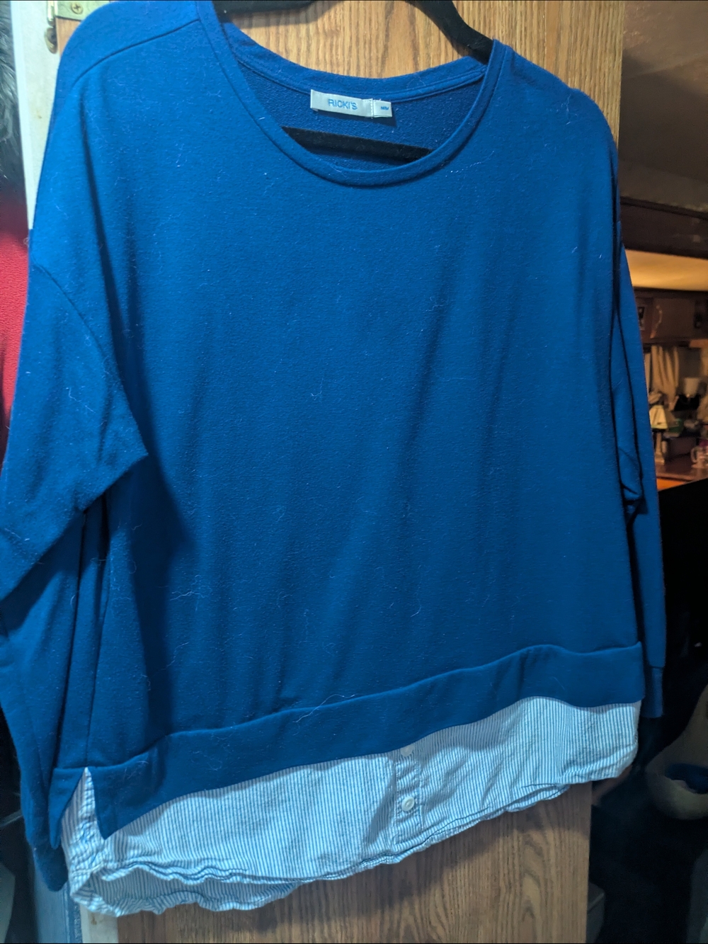 Ricki's Blue Layered Sweatshirt Top